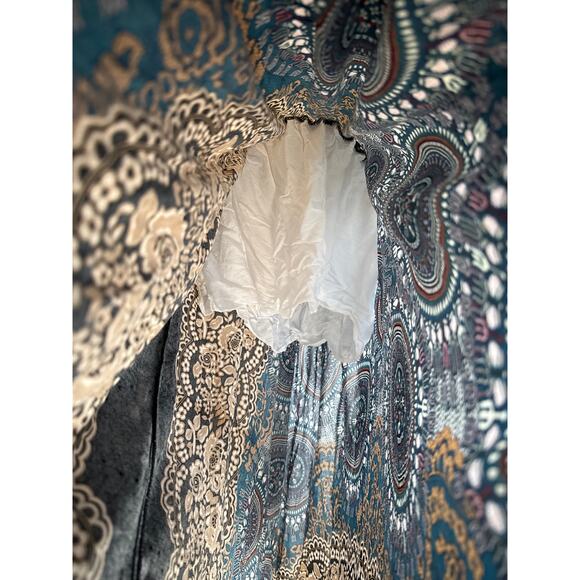 Boho Mandala Maxi Skirt Dress | One Size (0β14) | Blues, Golds, Pinks - Picture 6 of 8